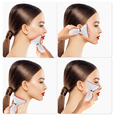 Masajeador Facial LED 7 Colores con EMS y Calor Reafirmante (Blanco)